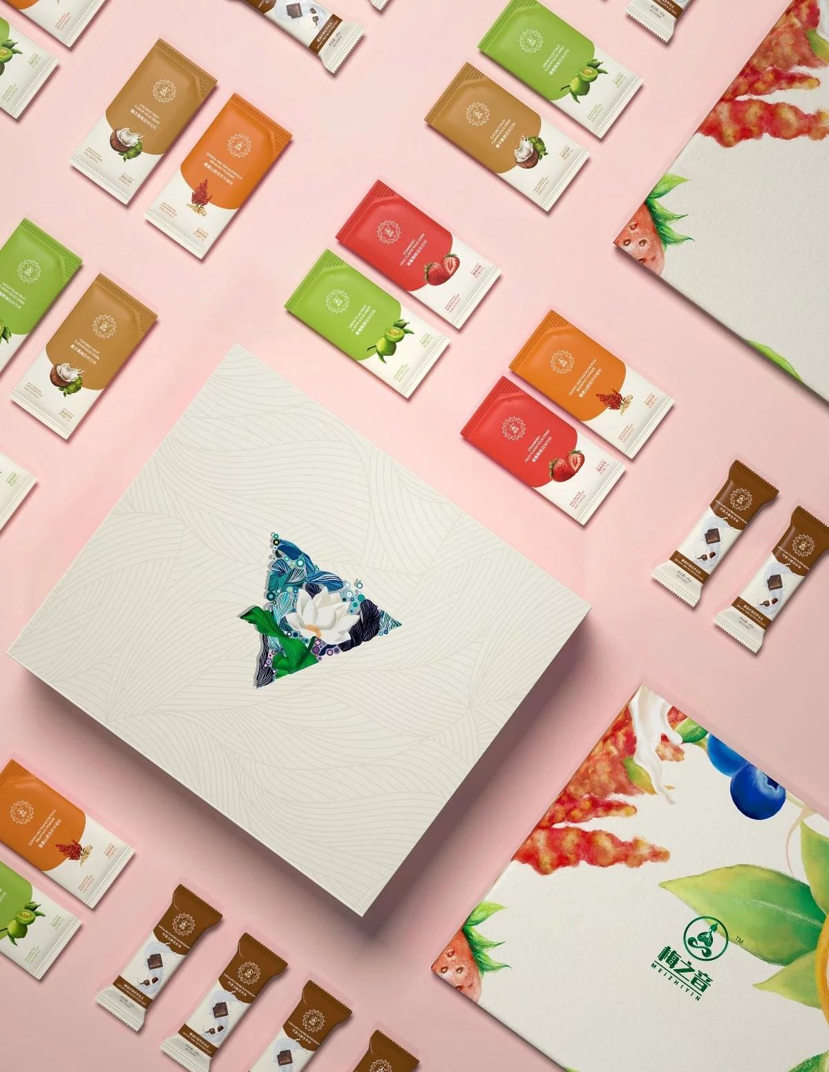 风格新颖特色靓丽的水果系列固体饮料礼盒包装设计